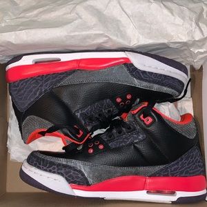 Jordan Retro 3 black/bright crimson/cyan purple - feel free to make offers